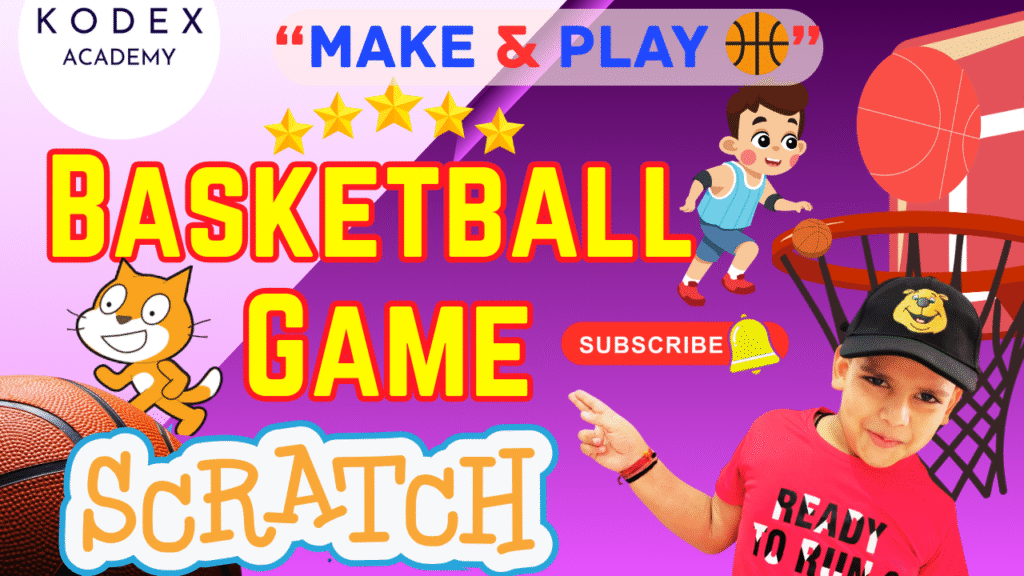 How to Make a Basketball Game in Scratch - Moving Hoop, Jumping Ball & Scoring Tutorial