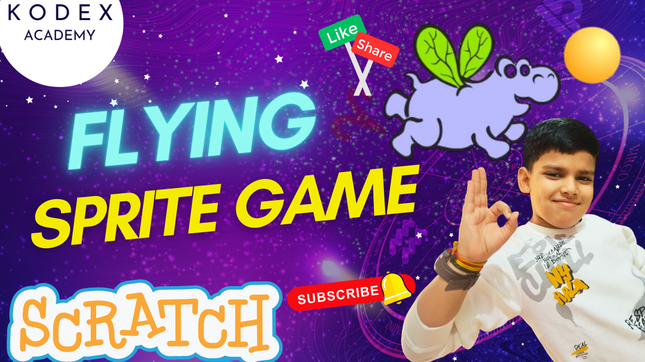 Flying Hippo Game in Scratch Score Points by Touching Balls